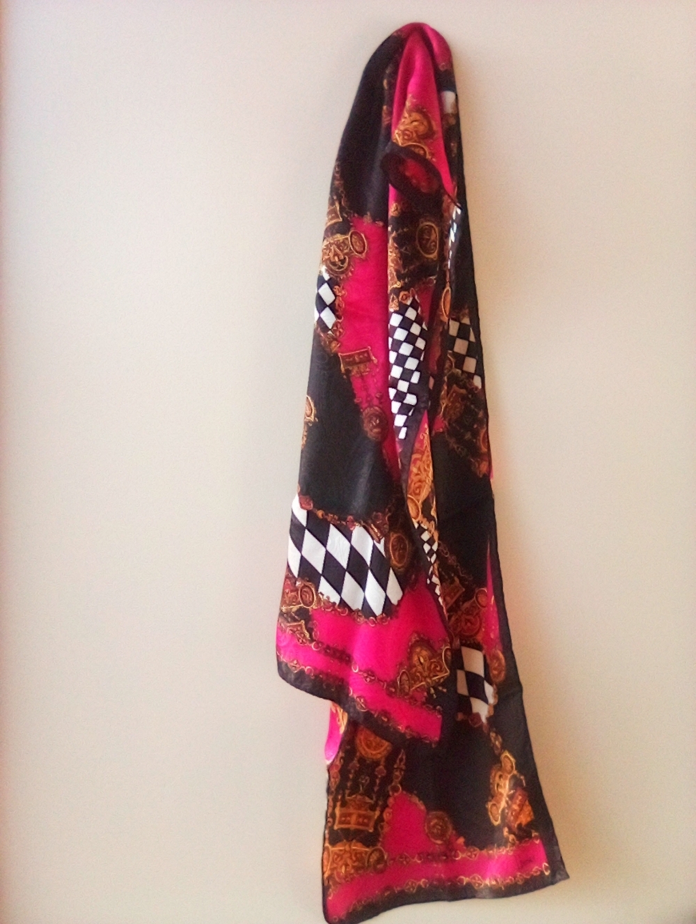 Silk Baroque Geometric Print Scarf